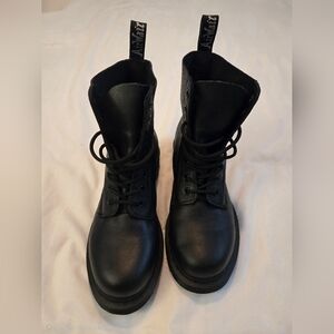 Dr. Martens Black Leather Boots Size 9 Womens
